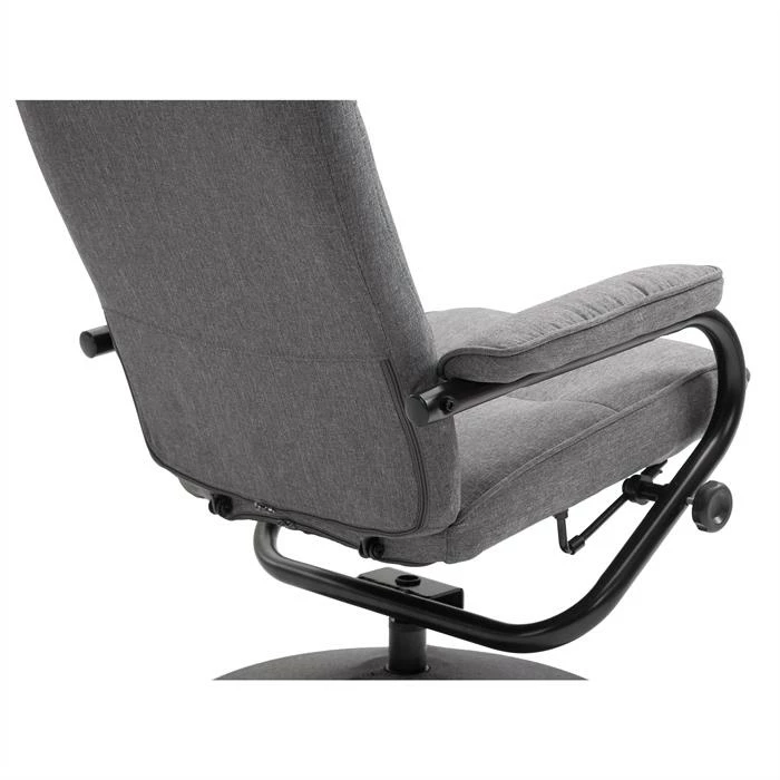 CARO-Möbel Relaxsessel DAKOTA Mit Hocker Und Stoffbezug In Grau 4 CARO-Möbel Relaxsessel DAKOTA Mit Hocker Und Stoffbezug In Grau – Bild 4