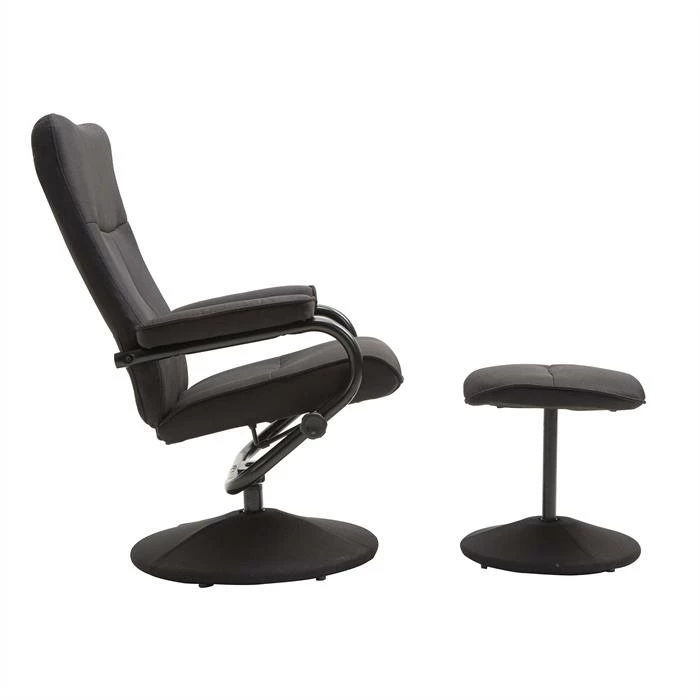 CARO-Möbel Relaxsessel DAKOTA Mit Hocker Und Stoffbezug In Schwarz 3 CARO-Möbel Relaxsessel DAKOTA Mit Hocker Und Stoffbezug In Schwarz – Bild 3