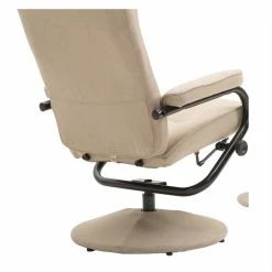 CARO-Möbel Relaxsessel DAKOTA Mit Hocker Und Stoffbezug In Beige -Günstiges Tische Geschäft 94837 3