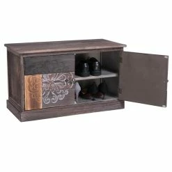 CARO-Möbel Schuhbank MARA Braun/grau Lackiert -Günstiges Tische Geschäft 94891 2