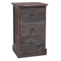 CARO-Möbel Nachttisch ENZO Mit 3 Schubladen