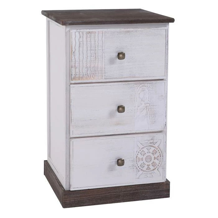 CARO-Möbel Nachttisch JUNA Mit 3 Schubladen 1 CARO-Möbel Nachttisch JUNA Mit 3 Schubladen