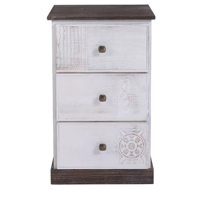 CARO-Möbel Nachttisch JUNA Mit 3 Schubladen 2 CARO-Möbel Nachttisch JUNA Mit 3 Schubladen – Bild 2