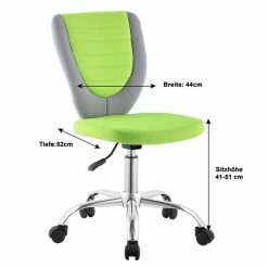 CARO-Möbel Kinderdrehstuhl FUTURE In Grau/grün -Günstiges Tische Geschäft 95096 5