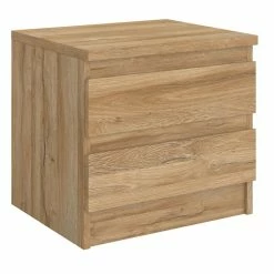 CARO-Möbel Nachttisch ASTER Mit 2 Schubladen, In Wildeiche