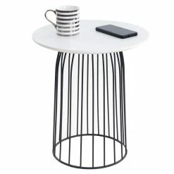 CARO-Möbel Couchtisch SALAMANCA Rund In Weiß