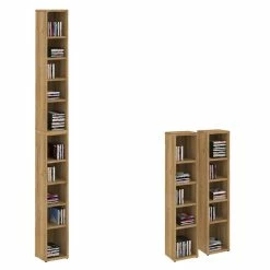 CARO-Möbel CD / DVD Regal CHART Mit 10 Fächern In Wildeiche