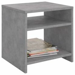CARO-Möbel Beistelltisch ALMERIA Betonoptik Mit 2 Fächern