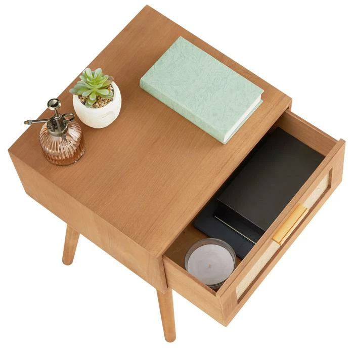 CARO-Möbel Nachttisch KIRAN Mit 1 Schublade, Holz In Braun 4 CARO-Möbel Nachttisch KIRAN Mit 1 Schublade, Holz In Braun – Bild 4