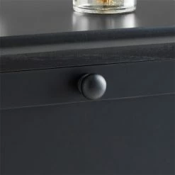 CARO-Möbel Nachttisch ROSHNI Mit 3 Schubladen Und Wiener Geflecht, Schwarz -Günstiges Tische Geschäft 95348 6