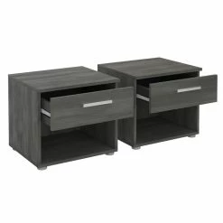 CARO-Möbel Nachttisch MARY Im 2er Set In Esche Grau