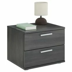 CARO-Möbel Nachttisch MAXIMA In Esche Grau Mit 2 Schubladen