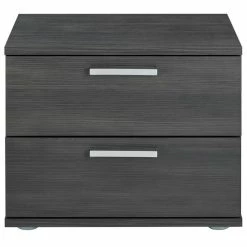 CARO-Möbel Nachttisch MAXIMA In Esche Grau Mit 2 Schubladen -Günstiges Tische Geschäft 95432 1 N