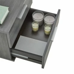 CARO-Möbel Nachttisch MAXIMA In Esche Grau Mit 2 Schubladen -Günstiges Tische Geschäft 95432 4 N