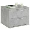 CARO-Möbel Nachttisch MAXIMA In Betonoptik Mit 2 Schubladen