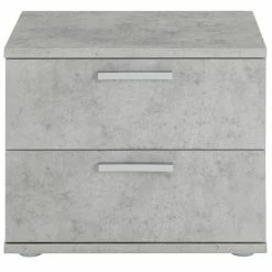 CARO-Möbel Nachttisch MAXIMA In Betonoptik Mit 2 Schubladen 8 CARO-Möbel Nachttisch MAXIMA In Betonoptik Mit 2 Schubladen -Günstiges Tische Geschäft 95434 1 N