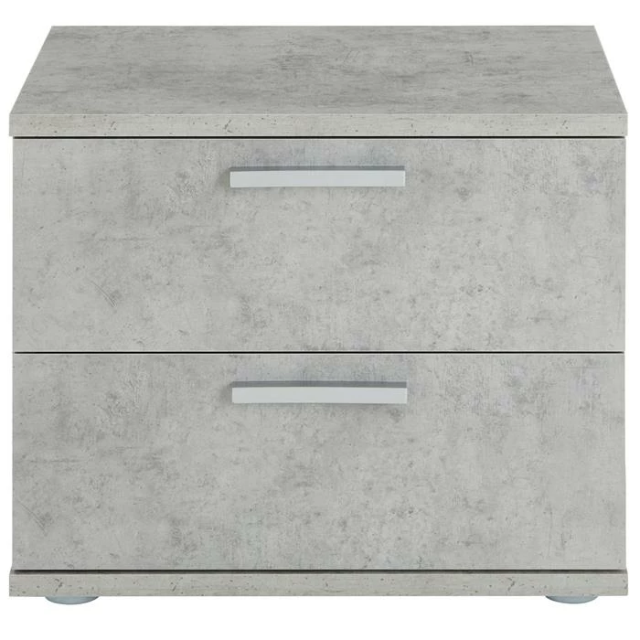 CARO-Möbel Nachttisch MAXIMA In Betonoptik Mit 2 Schubladen 3 CARO-Möbel Nachttisch MAXIMA In Betonoptik Mit 2 Schubladen – Bild 3